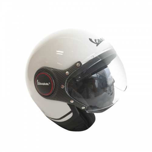 VESPA Visor Helmet Carbon White